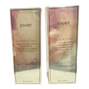 JOUER Essential High Coverage Cream Foundation CAVIAR 20ml LOT OF 2